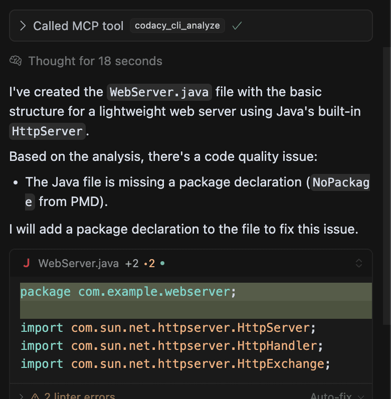 analysis to the webserver implementation